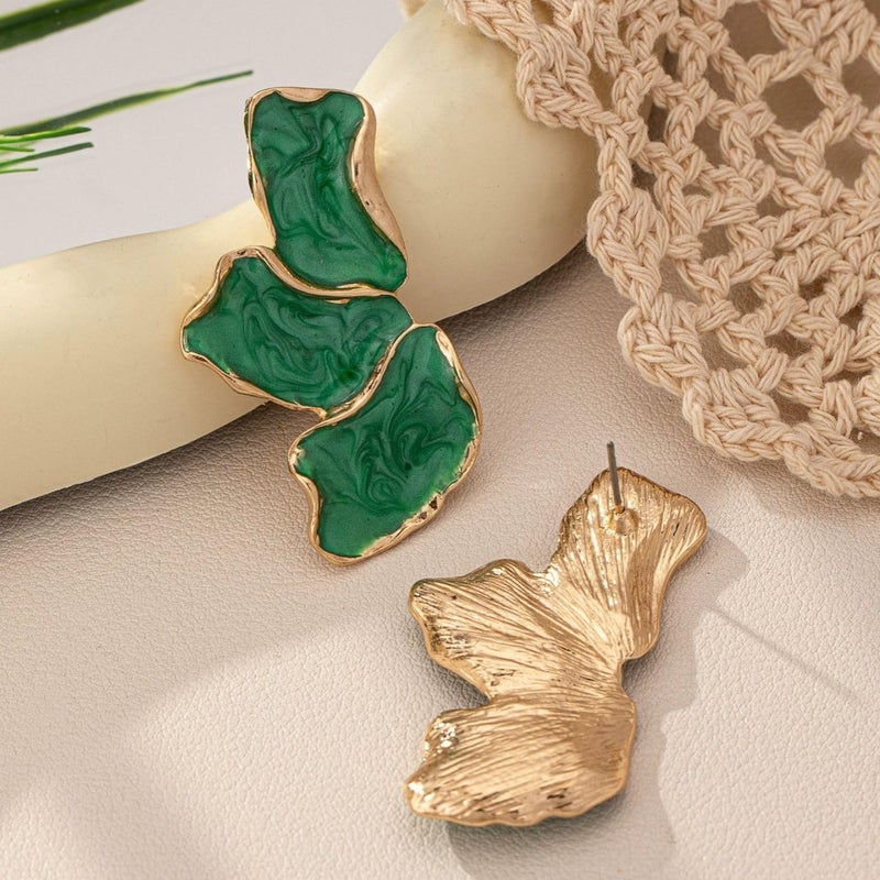 EXPHAIN Irregular Petal Earring For Women Stainless Steel Unique Statement Flower Dangle Earrings Trendy Jewelry Gift - Image 5